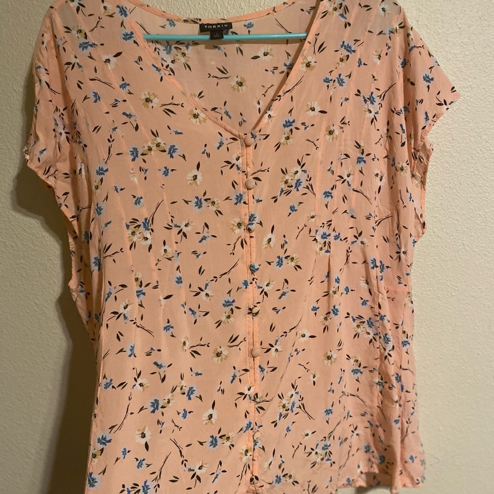 Torrid Pink Fit and Flare Top